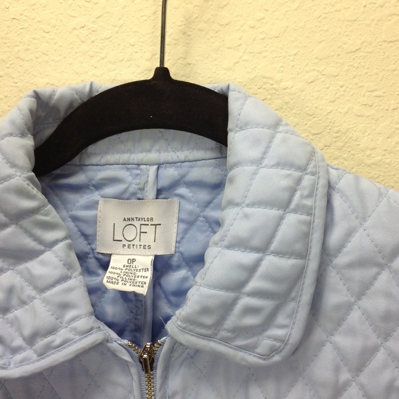 Loft Light Blue Quilted Fitted Jacket - Picture 2 of 5